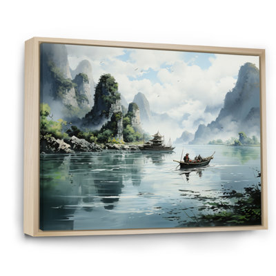Vietnam Misty Mountains River, reproduction d'art sur toile
