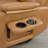 25.2"Manual Swivel Chair with Storage Pocket, Flip-Down Tray Table and Dual Cup Holders-1264573220