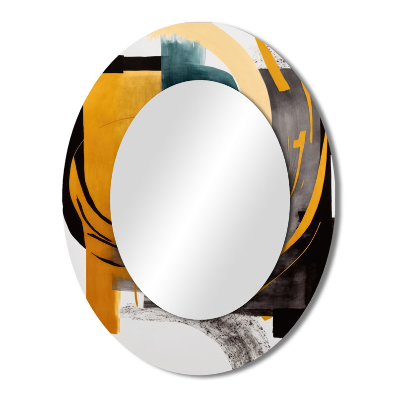 Miroir mural moderne moderne vert art déco IV, 43 po x 33 po