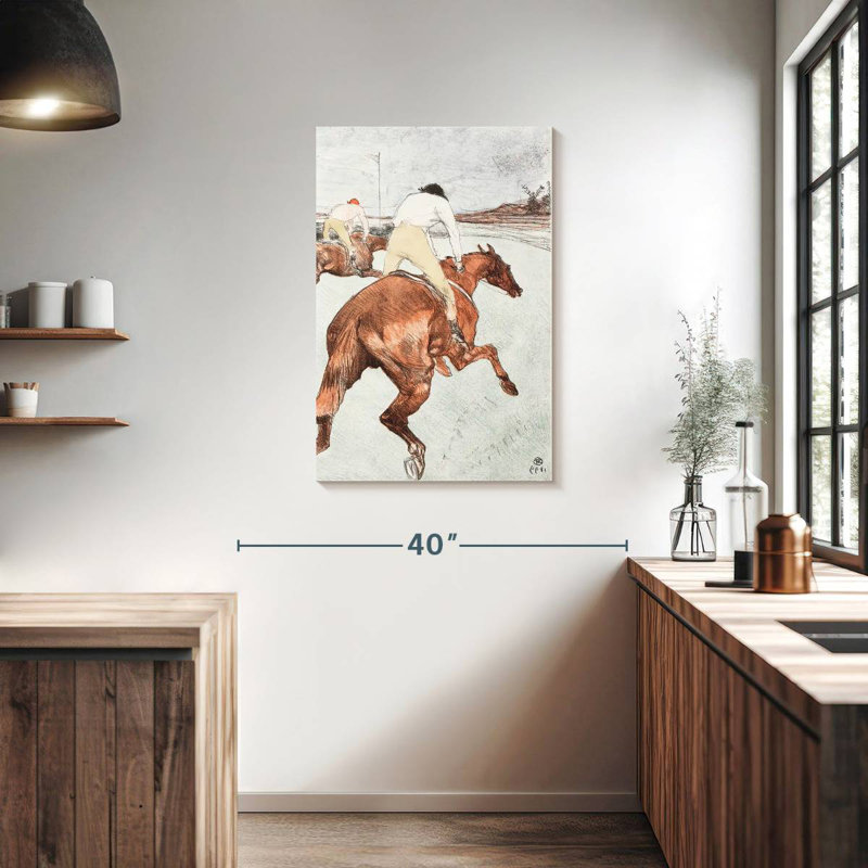 Sirci le jockey 1899, H 36 po x l 24 po