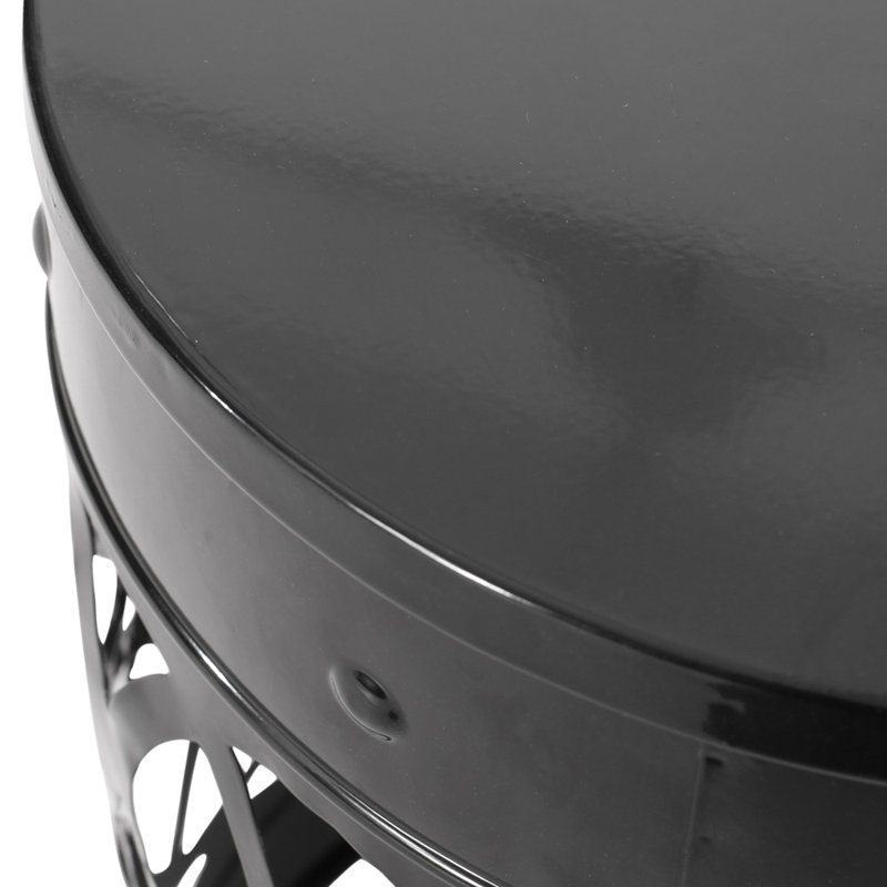 Ensemble de 2 tables de bout en fer 13,75 po, Noir