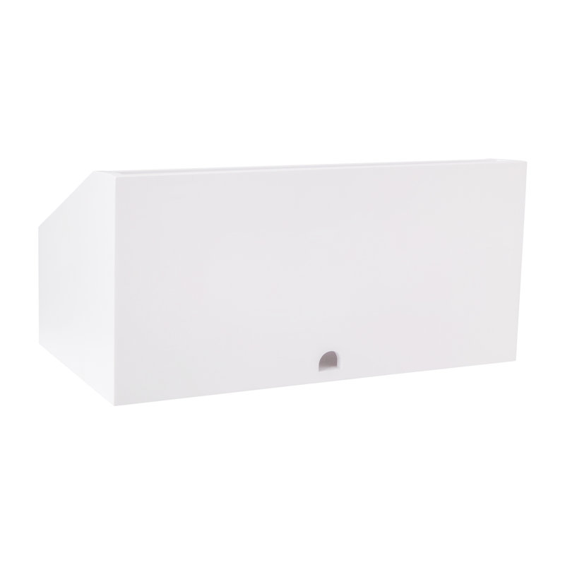 White Wooden Desktop Organizer with Open Storage Compartments