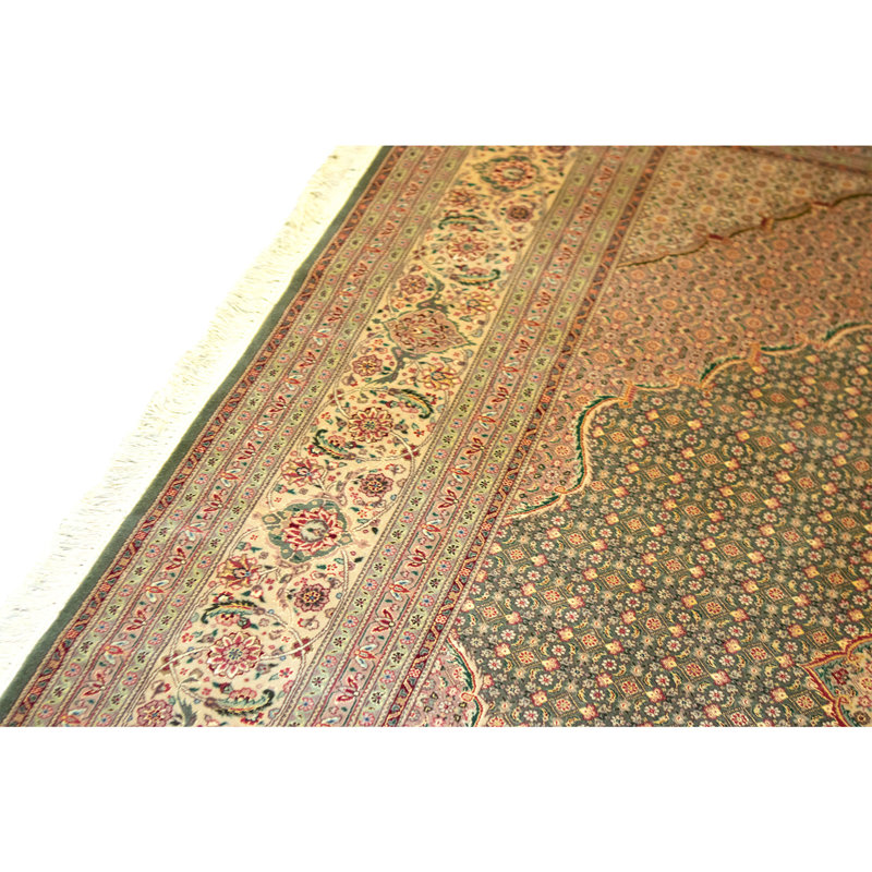 Tapis rectangulaire en laine noué à la main