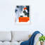 «Blue Red Abstract Paint Brush» par Oliver Gal - reproduction-68786411-68786412