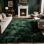 Élégant tapis moelleux vert foncé moelleux-1313240495
