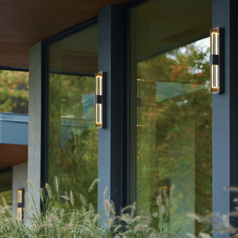 Axis LED Outdoor Flush Mount, Coastal Dark Smoke, 31" H x 4.8" W x 4.2" D