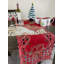 Chemin de table rouge brodé à paillettes-397958501-397958500
