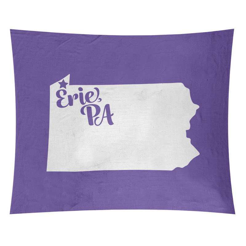 Tapisserie Erie, Pennsylvanie, H 27,5 po x l 37,5 po, Mauve