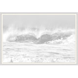 Breaking Waves 1' Framed Graphic Art Print on Glass