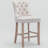 Velvet Upholstered Bar stools with Chrome Nailhead Trim and Wooden Legs (Beige,Set of 2)-694469927-694469924