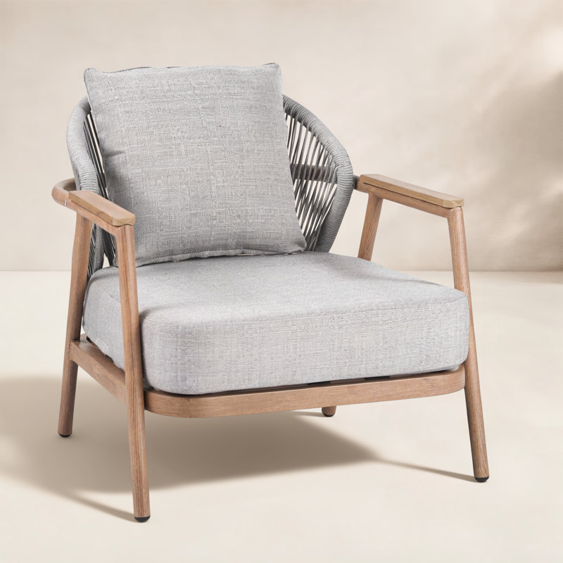 Fauteuil club Antoninette, Teck