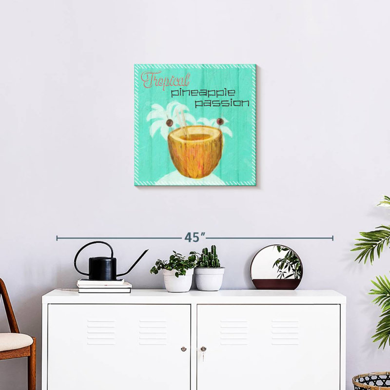 Yarlin Blue Pineapple Passion, 20" H x 20" W
