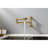 Pot Filler Faucet Wall Mount - Brass, Gold Color, Double Handles, Splash- Modern Brass Mount, Gold, Finish