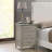 Sleek Contemporary Nightstand In Silver Champagne-614005815