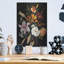 Art mural en métal «Fleurs en noir sur fond 1» par Winston Porter-687497689