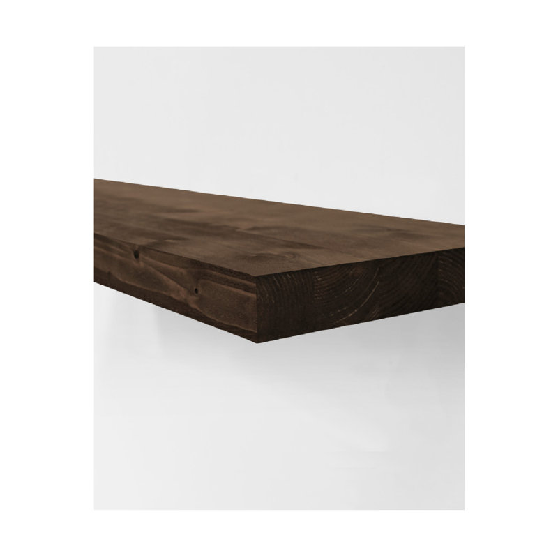 Melva Shelves 80, 1" H x 55" W x 8" D, Dark Brown