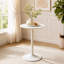 Table de bar ronde blanche - Piédestal moderne de 24 pouces pour un usage domestique et commercial