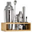 Ensemble de 10 outils de bar en acier inoxydable Cockker Shaker