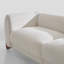 Sherpa Upholstered Sofa with Wood Wedge Legs-1310365224