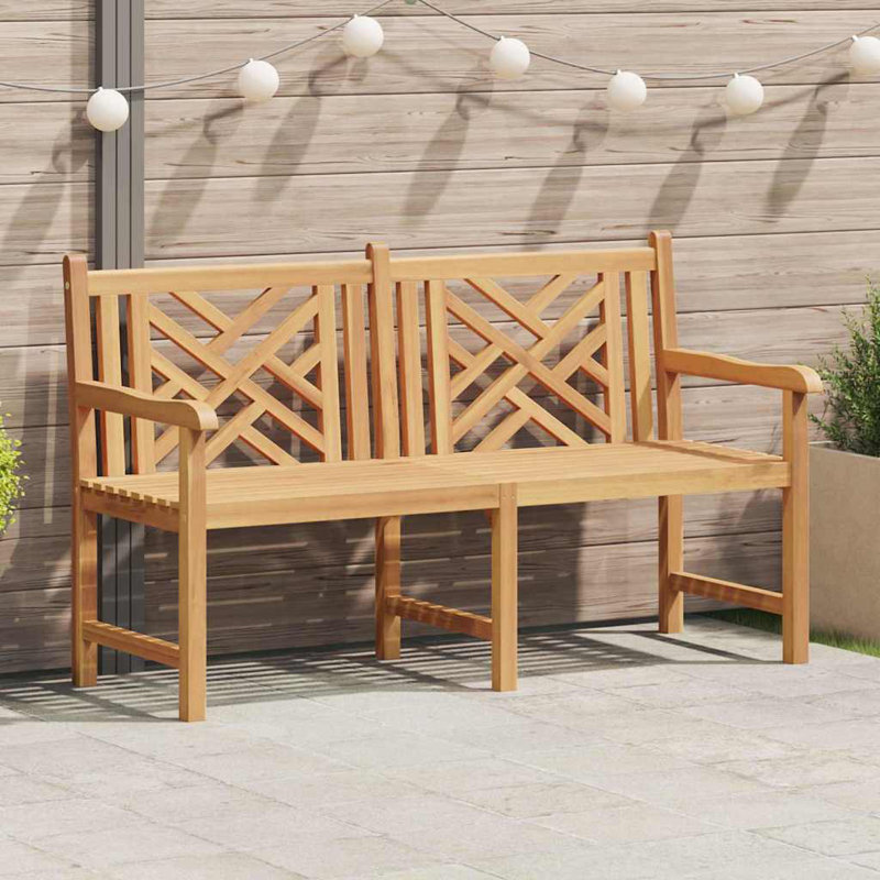Solid Wood Outdoor Bench, 90cm H x 150cm W x 60cm D