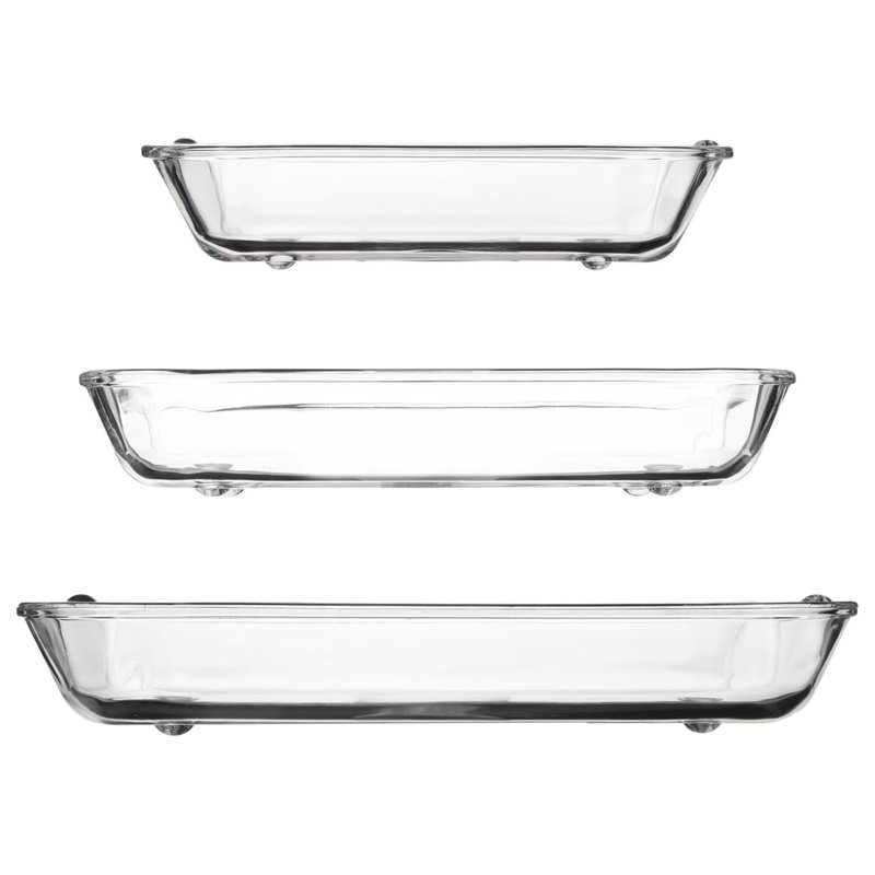 PRIMA Set/3 Rectangular Glass Oven Dish