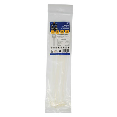 11" 50lb Standard Cable Tie 15/bag