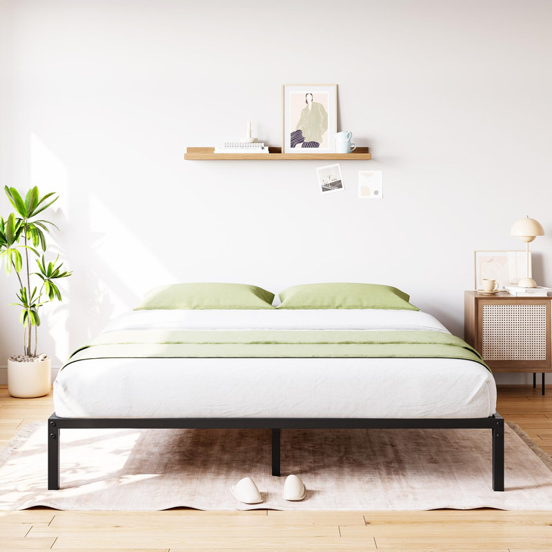 Bed Frame No Box Spring Needed, Sturdy Metal Platform Bed Frame, Basic Metal Bed Frame,10 Inch, Full
