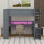  Lit mezzanine avec bureau Gaming-1812817737