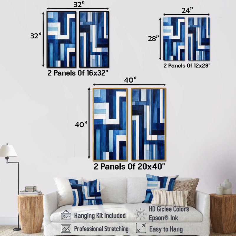 Crin - Ensemble de 2 reproductions d'art sur toile, Toile tendue, H 32 po x l 33 po