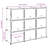 vidaXL Storage Cube Organizer Black Polypropylene 9 cubes Modular