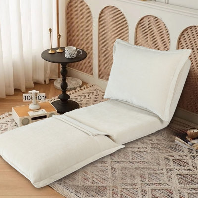 Convertible Flip Chair: A Multi - Functional Floor Sofabed With Adjustable Backrest And Pillows For Compact Living Spaces
