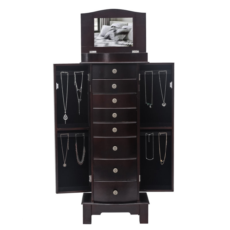Armoire à bijoux avec miroir Aashdon