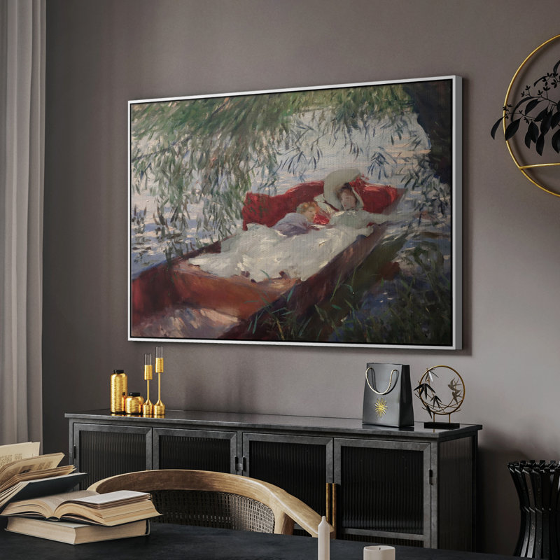 «Vintage Botanical Print-XCII» sur toile, Toile avec cadre blanc, H 17 po x l 25 po x P 2 po