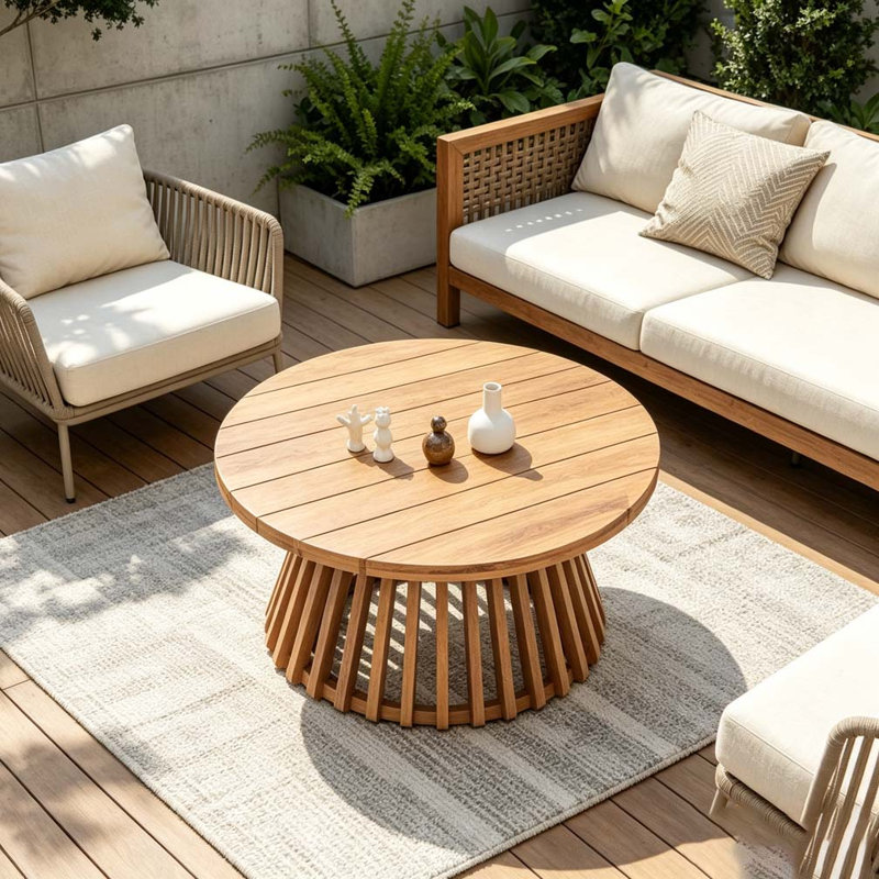 Table basse en bois, Teck