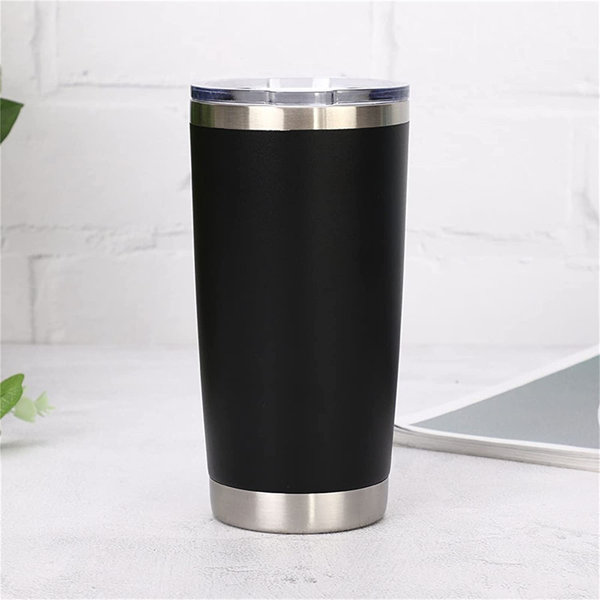 Cupture Stemless Wine Glasses 12 oz Vacuum Insulated Tumbler with Lids -  18/8 Stainless Steel (Winter White)
