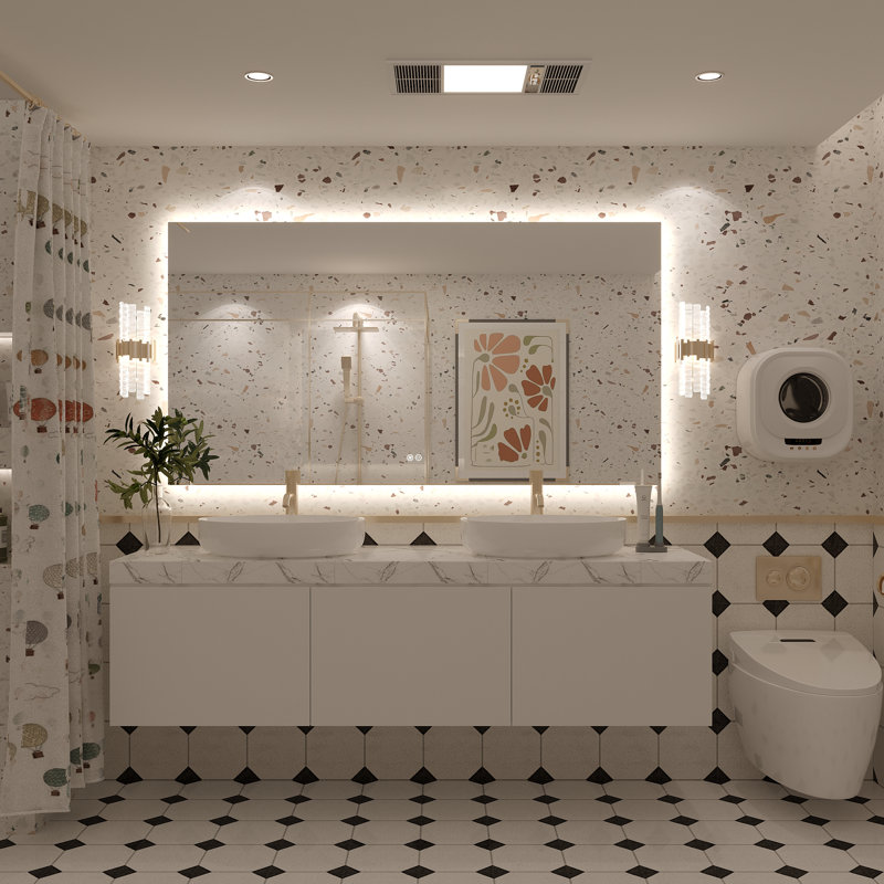 Miroir de salle de bain mural Molly, 60 po x 32 po, Rectangulaire