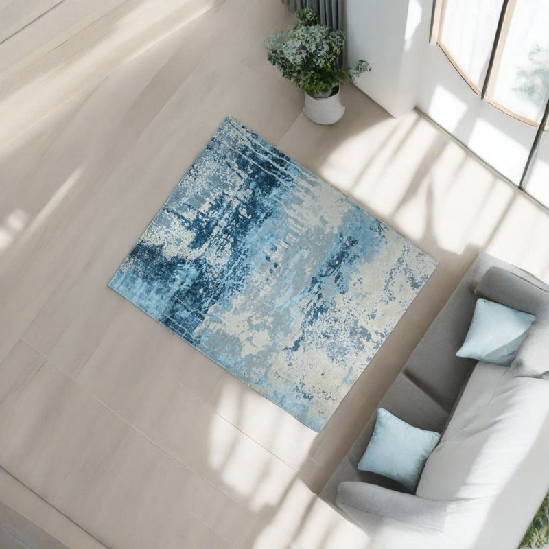 Tapis bleu 8 x 10