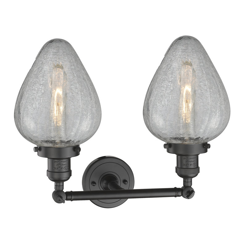 Éclairage pour salle de bain à intensité variable 2 lumières Shauna, Bronze huilé