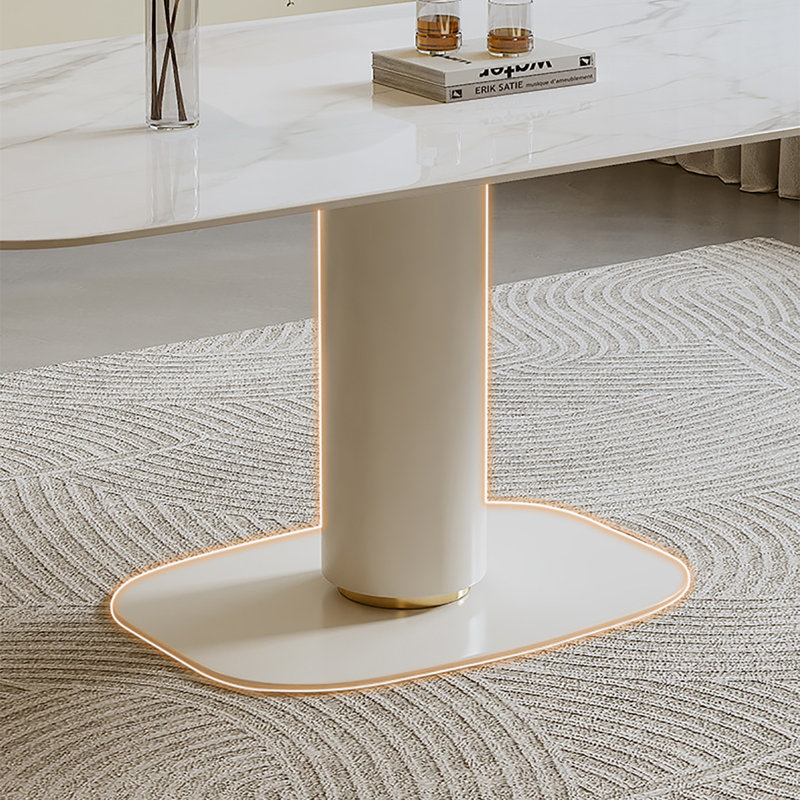 Table de salle à manger Modern, Blanc, H 29,5 po x L 55,1 po x l 31,5 po