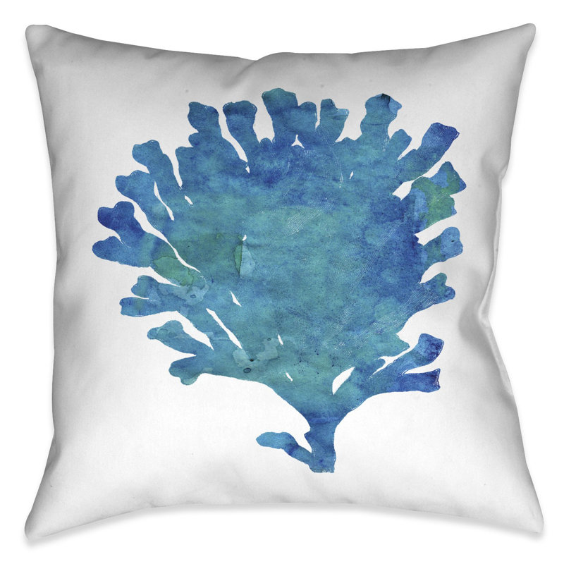  Coussin décoratif aigue-marine corail
