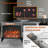 24" Three Sided Glass Electric Fireplace With Feet