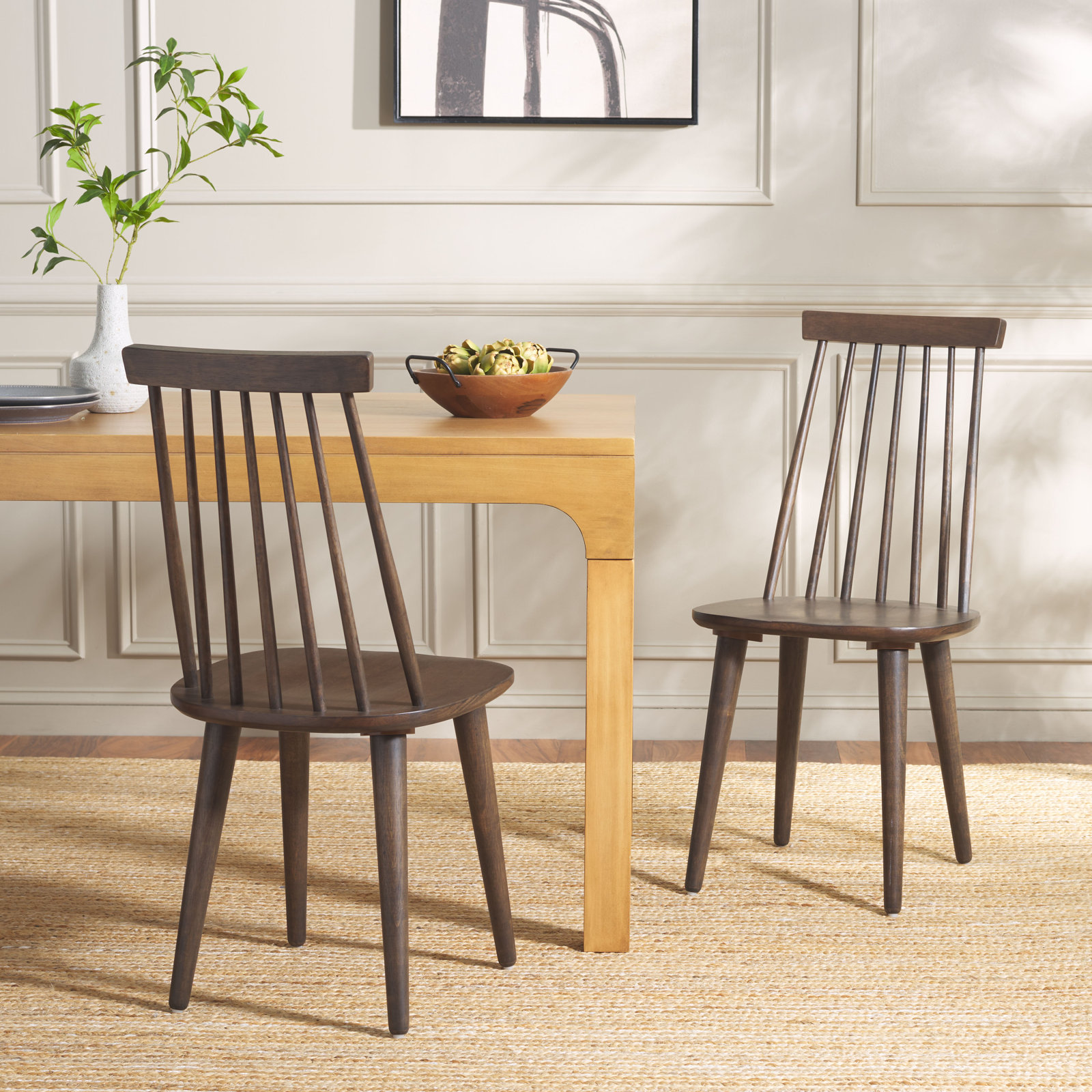 Rolde Dining Chair, Dark Walnut