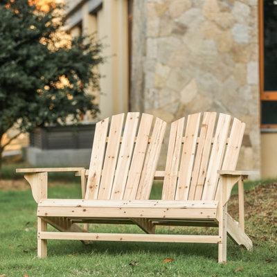 Chaise Adirondack en bois massif Melcher
