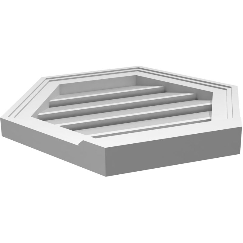 Évent horizontal fonctionnel à pignon en uréthane à surface horizontale Signature, H 18 po x l 20 po x P 2 po