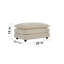 Canapé modulaire rembourré 4 pièces, canapé 1 place 2 pièces et 2 repose-pieds, causeuse 2 places avec repose-pieds, chenille beige