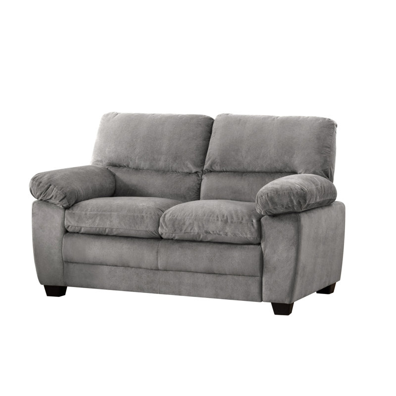 Causeuse Ehrenberg, H 37 po x l 62,2 po x P 36,2 po, 100 % polyester gris