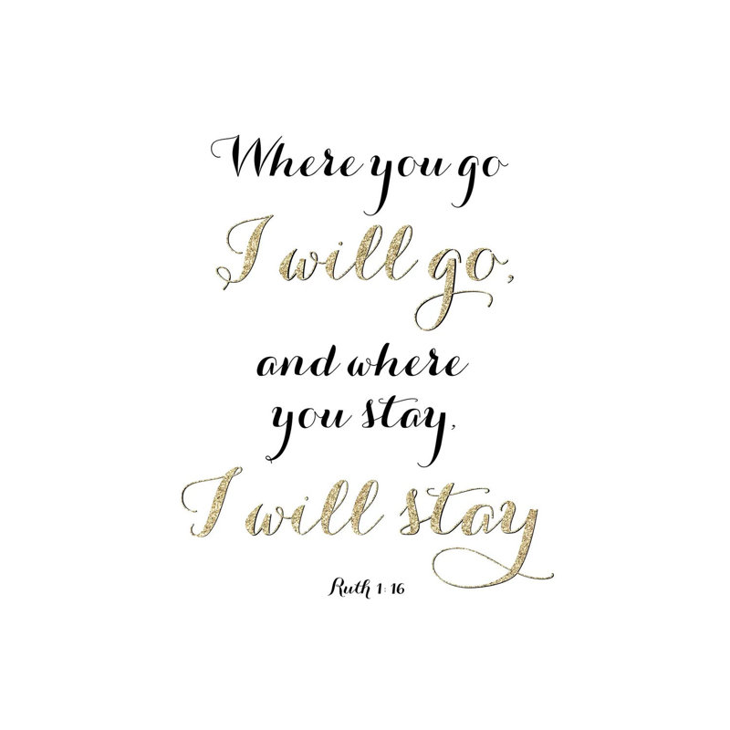 Where You Go I Will Go by Blursbyai - Gallery-Wrapped Canvas Giclée on Canvas, Canvas, 20.32 cm H x 30.48 cm W