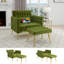 Velvet Armchair with Footstool-476355750