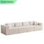 Canapé modulaire rembourré en L 104 po Corduroy-1206903040