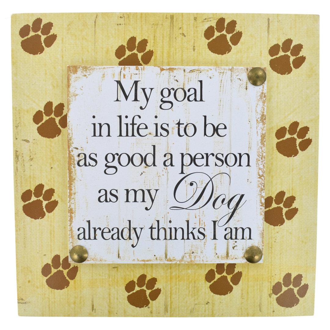 Cream & Brown Asstd Dog Plaques